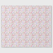 蝶とキノコの白 ラッピングペーパー (フラット)