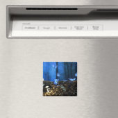 蝶とキノコを持つ魔法の妖精の森 マグネット (インサイチュ (食洗機))