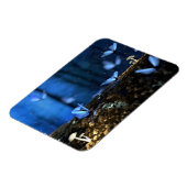 蝶とキノコを持つ魔法の妖精の森 マグネット (左側)