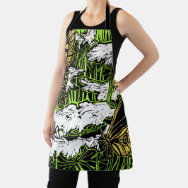 蝶とクイーンアンズレース エプロン