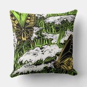 蝶とクイーンアンズレース クッション (裏面)