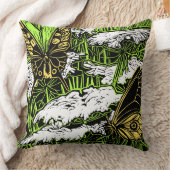 蝶とクイーンアンズレース クッション (ブランケット)