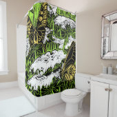 蝶とクイーンアンズレース シャワーカーテン (インサイチュ)