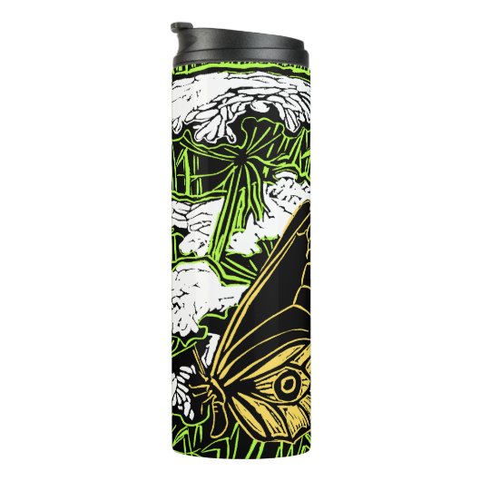 蝶とクイーンアンズレース タンブラー (回転右)