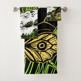 蝶とクイーンアンズレース バスタオルセット