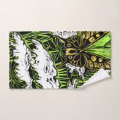 蝶とクイーンアンズレース バスタオルセット (ハンドタオル)