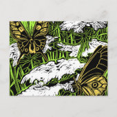 蝶とクイーンアンズレース ポストカード (正面)