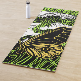 蝶とクイーンアンズレース ヨガマット