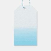 蝶とクジラをモチーフにした、キュートな動物園の動物の箱 ギフトタグ (裏面)