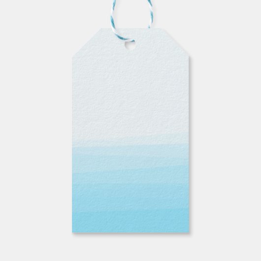 蝶とクジラをモチーフにした、キュートな動物園の動物の箱 ギフトタグ (裏面)