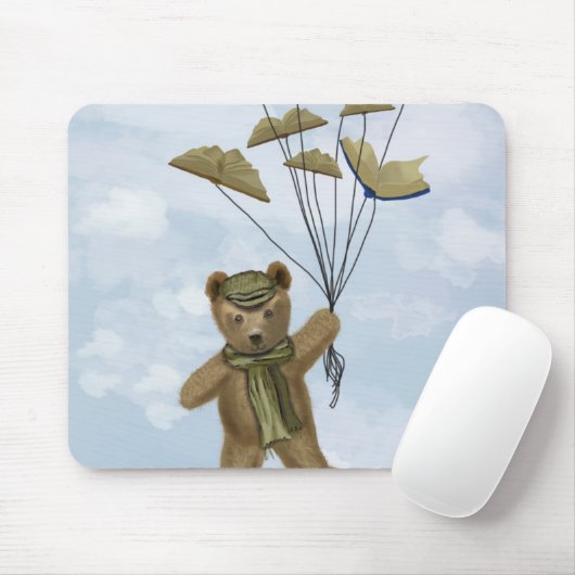 蝶とクマ2 マウスパッド (マウス)
