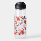 蝶とケシの花 ウォーターボトル (背面)