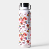 蝶とケシの花 ウォーターボトル (背面)