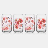 蝶とケシの花 ガラス缶 (裏面)