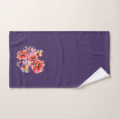 蝶とケシの花 バスタオルセット (ハンドタオル)