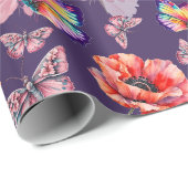 蝶とケシの花 ラッピングペーパー (ロールコーナー)