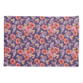 蝶とケシの花 枕カバー (裏面)