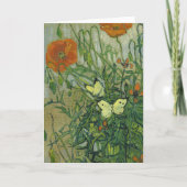 蝶とケシ | ビンセント・ヴァン・ゴッホ カード (正面)