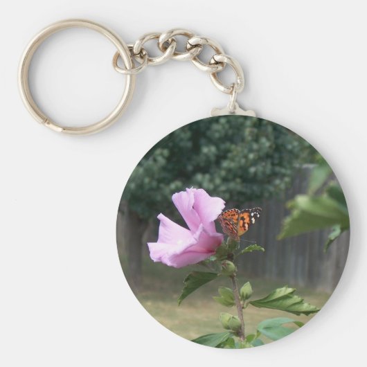 蝶とシャロンバラ キーホルダー (正面)