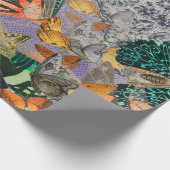 蝶とシャンティリーレースのラッピング紙 ラッピングペーパー (角)