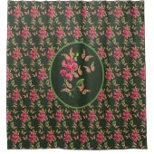 蝶とスイートピーの花 シャワーカーテン (正面)