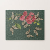 蝶とスイートピーの花 ジグソーパズル (横)