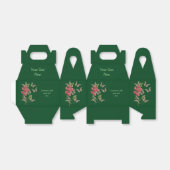 蝶とスイートピーパーソナライズされた花 フェイバーボックス (折り畳みなし)