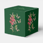 蝶とスイートピーパーソナライズされた花 フェイバーボックス (裏面サイド)