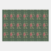 蝶とスイートピーパーソナライズされた花 ラッピングペーパーシート (正面3)