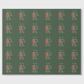 蝶とスイートピーパーソナライズされた花 ラッピングペーパー (フラット)