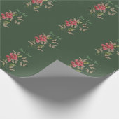 蝶とスイートピーパーソナライズされた花 ラッピングペーパー (角)