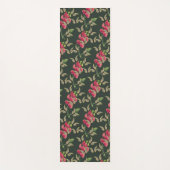 蝶とスイートピーフラワーグリーン ヨガマット (正面)