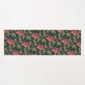 蝶とスイートピーフラワーグリーン ヨガマット (正面(横))