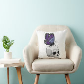 蝶とスカル クッション (椅子)