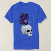 蝶とスカル Tシャツ (デザイン正面)