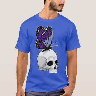 蝶とスカル Tシャツ