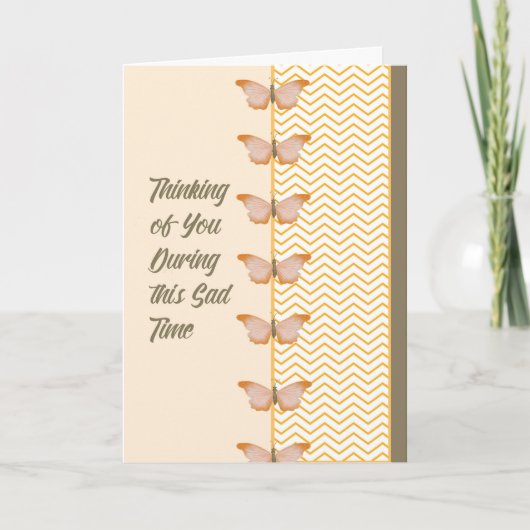 蝶とステップシスターのための同情カード カード (正面)