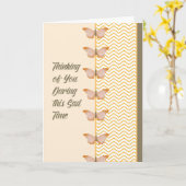 蝶とステップシスターのための同情カード カード (黄色い花)