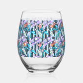 蝶とステムレスカラフルワイングラス ステムなしワイングラス (右)