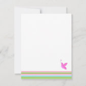 蝶とストライプのベビーシャワー招待状 招待状 (裏面)