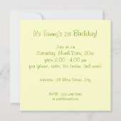 蝶とストライプ 招待状 (裏面)