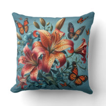 蝶とタイガーユリ