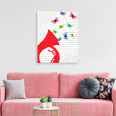 蝶とチューバ キャンバスプリント (インサイチュ (リビング))