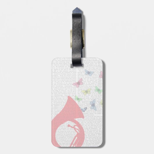 蝶とチューバ ラゲッジタグ (裏面縦)