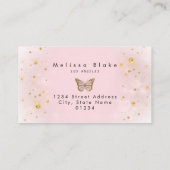 蝶とチョンキーフェイクグリッター名刺 名刺 (裏面)