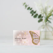 蝶とチョンキーフェイクグリッター名刺 名刺 (スタンド正面)