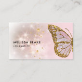 蝶とチョンキーフェイクグリッター名刺 名刺 (正面)