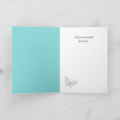 蝶とツタのフレーム写真マザーデイカード カード (内部)