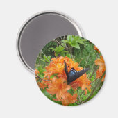 蝶とツツツジ マグネット (正面/裏面)