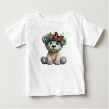 蝶とテディベアのかわいいぬいぐるみデザイン